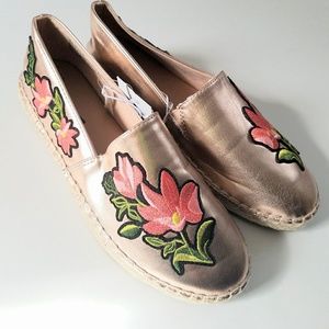 Rose Gold Espadrille Shoes